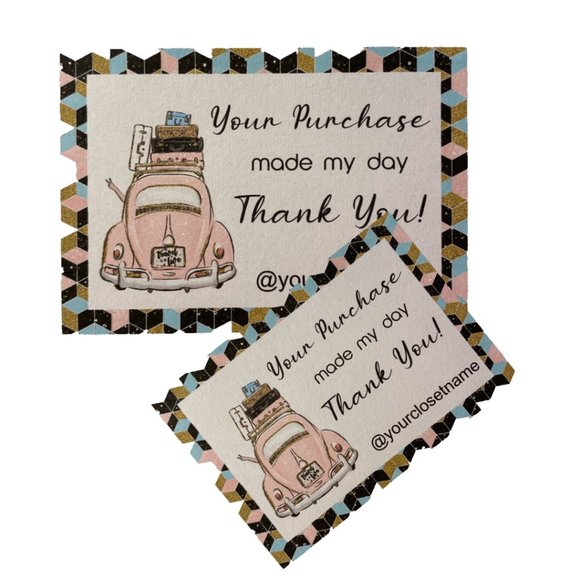 100 Poshmark Business Thank You Cards - Picture 6 of 9